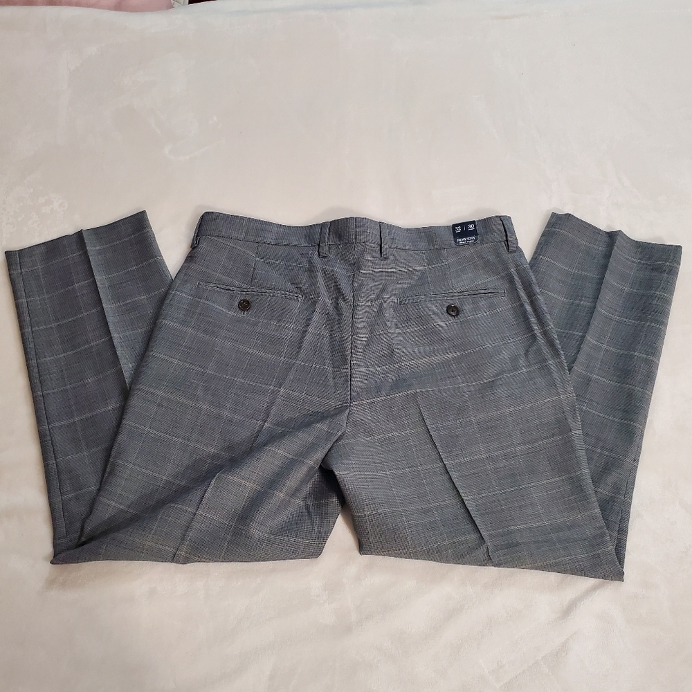 J. Crew Bowery Gray Dress Pants‎ with Classic Fit. New W Tags Size 32x30 - Picture 14 of 16